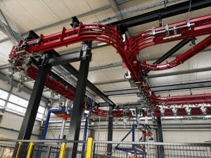 Convoyeur aérien birail type BM4 pour ligne de peinture liquide