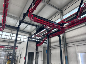 Convoyeur aérien birail type BM4 pour ligne de peinture liquide